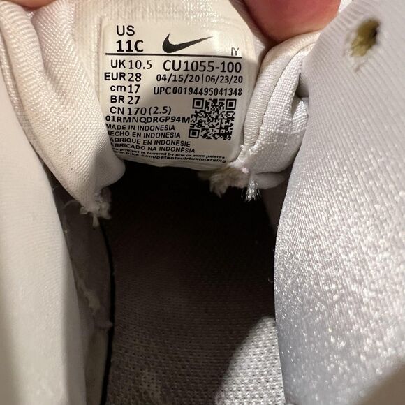 Nike Little Posite One Shoes Youth 11C Thank You Bag Just Do It Rose CU1055-100 - Picture 10 of 10